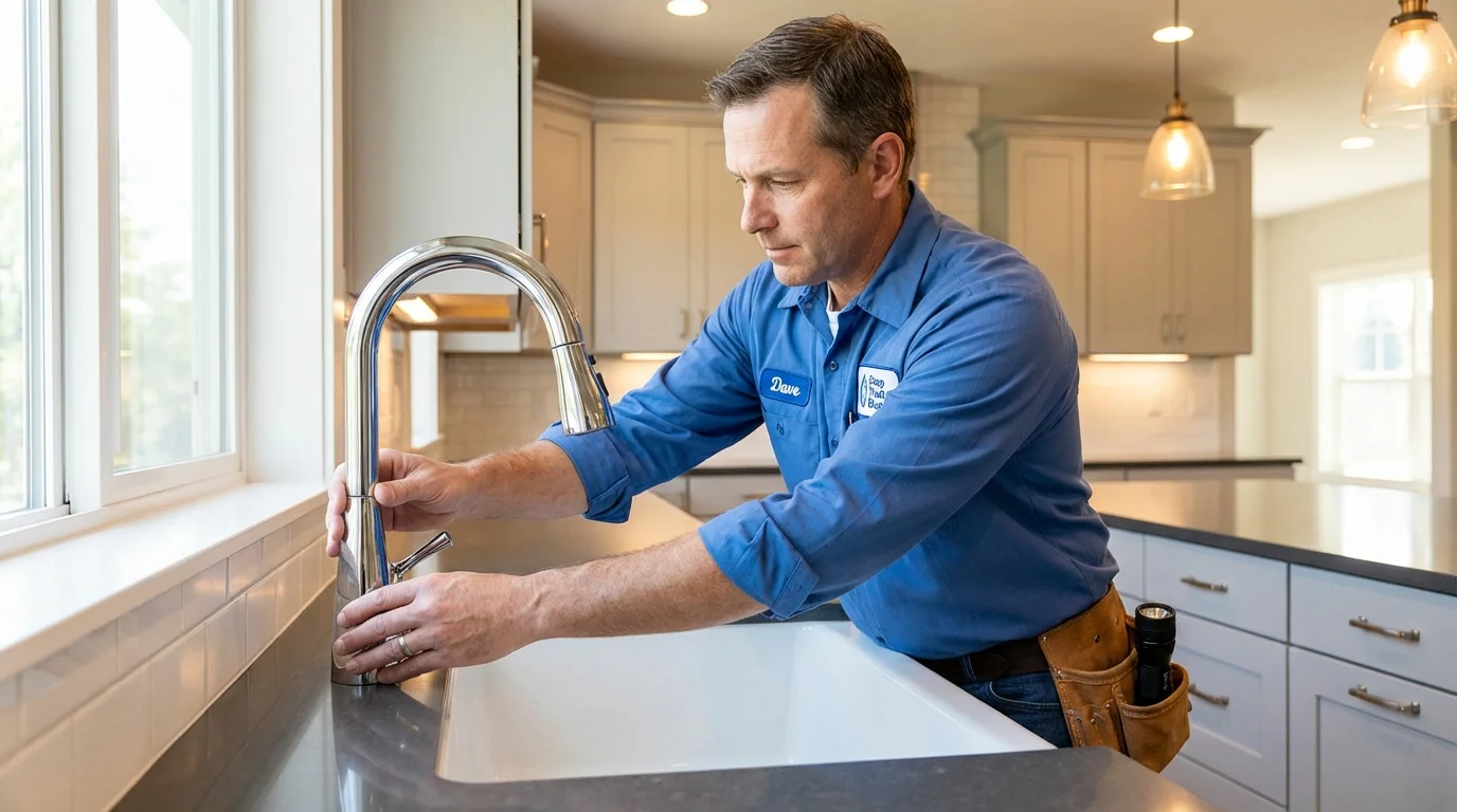 Kitchen faucet installation by Johns Plumbing LLC in Mount Vernon
